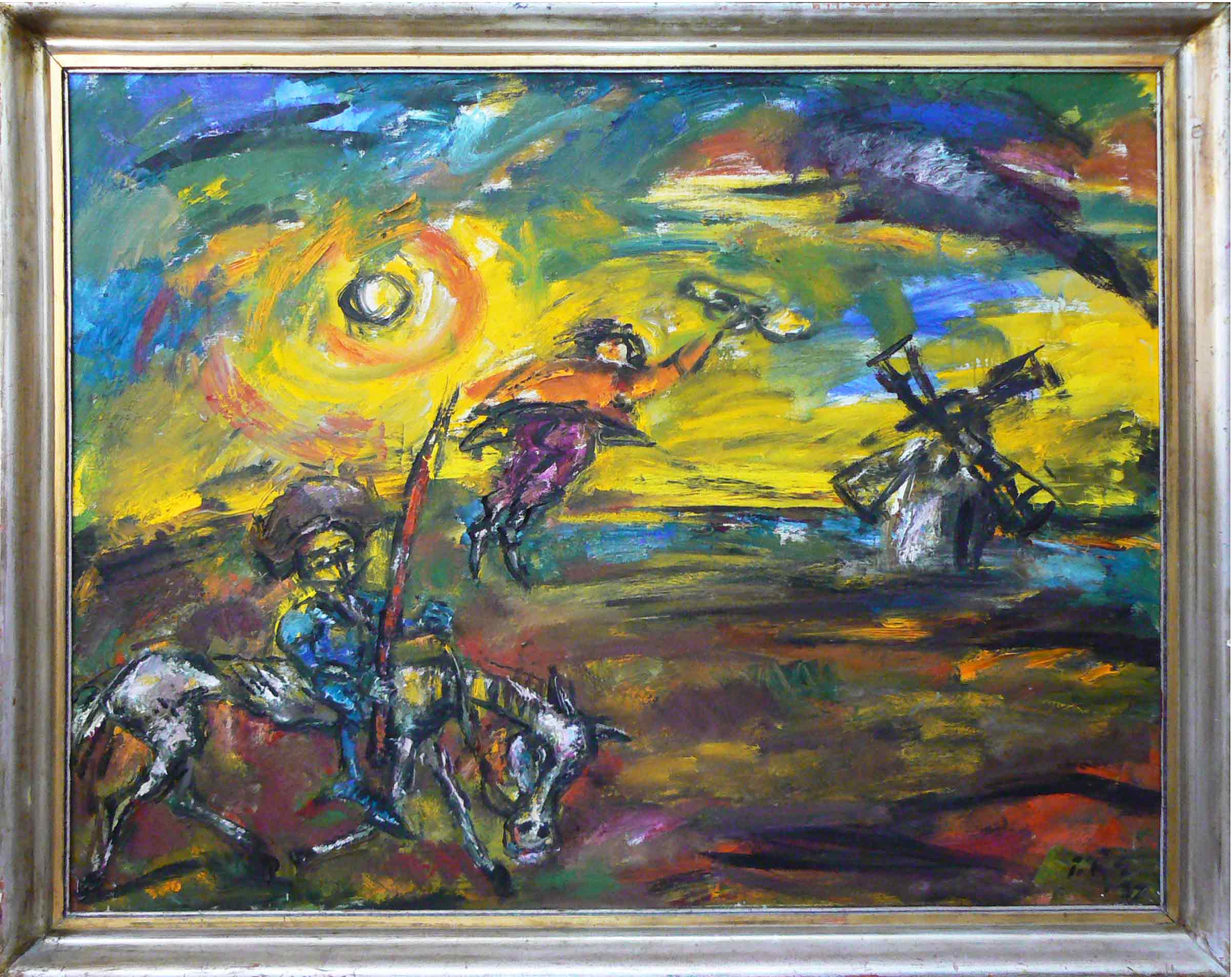 Don Quixote — oil painting by Ernő Tóth
