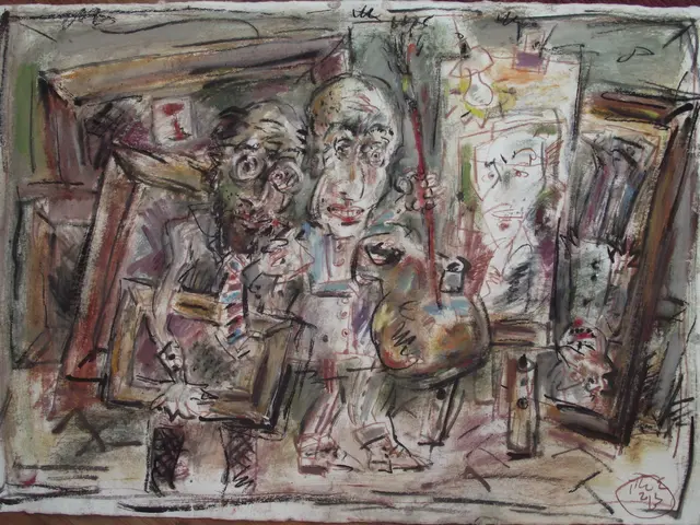 In the atelier of George Gross 2 – painting by Ernő Tóth