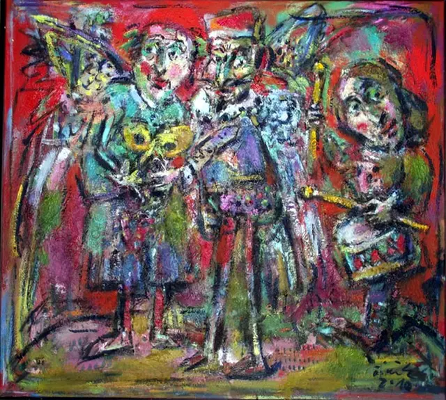 音乐小丑 – Ernő Tóth 的绘画作品