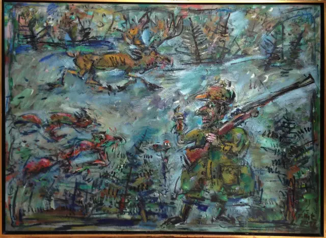 The Wonder Stag – painting by Ernő Tóth