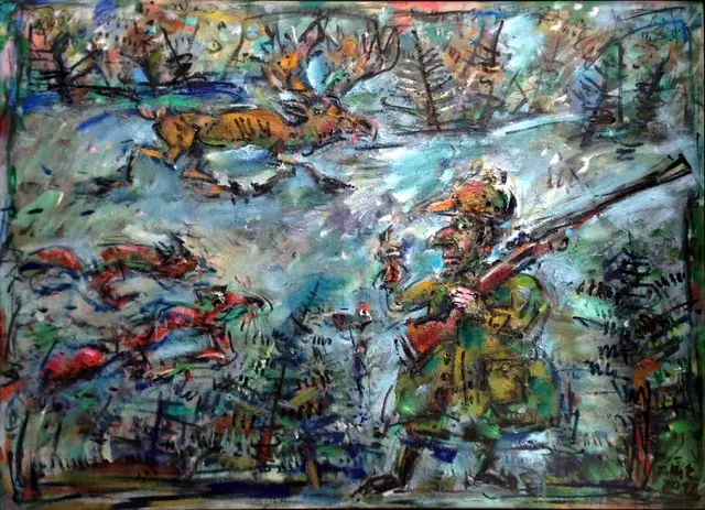 神鹿 – Ernő Tóth 的绘画作品