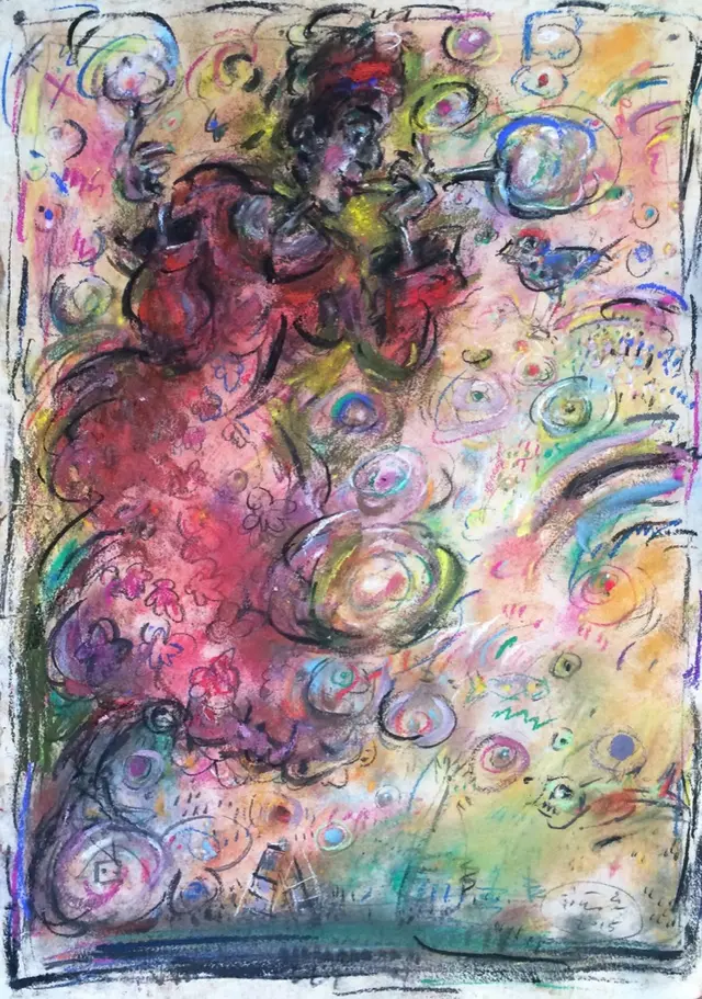 Big Bubble – painting by Ernő Tóth