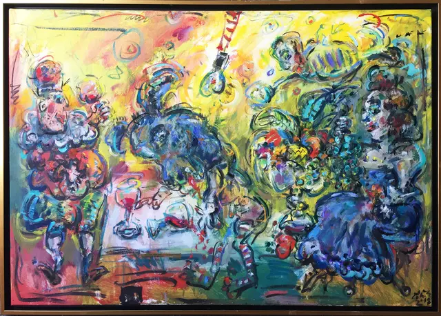 Overnight Carouse – painting by Ernő Tóth