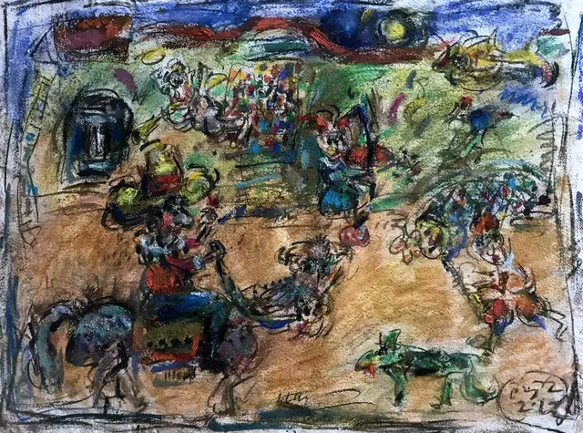 小丑之城 – Ernő Tóth 的绘画作品