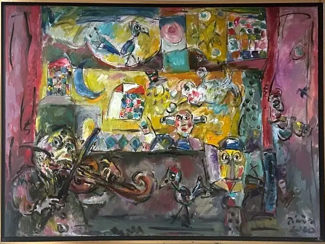 有桌子的室内 – Ernő Tóth 的绘画作品
