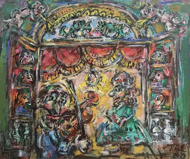 木偶舞台 – Ernő Tóth 的绘画作品