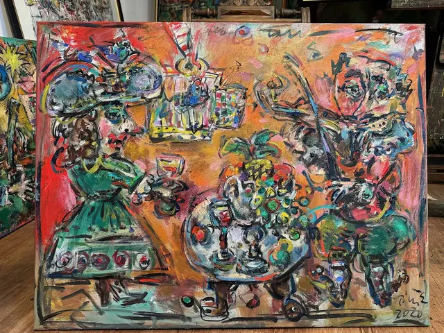 Tea Party – painting by Ernő Tóth