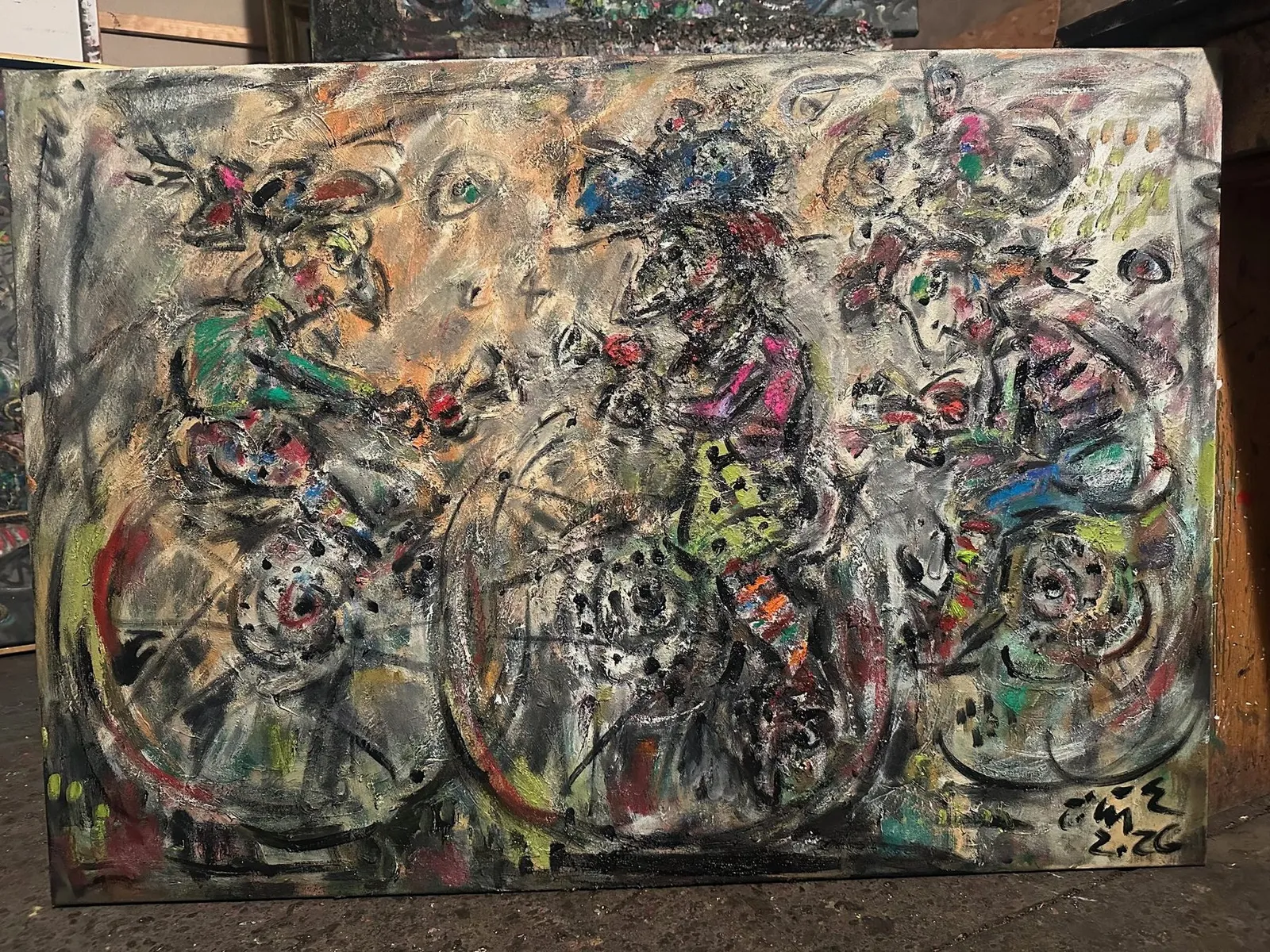 Grey Cyclists – Ernő Tóth
