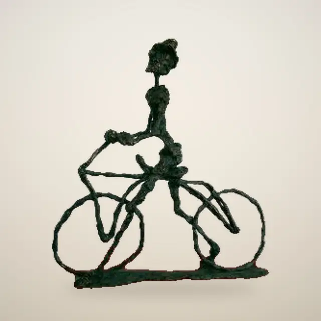 脚踏车 – Ernő Tóth 的青铜雕塑作品